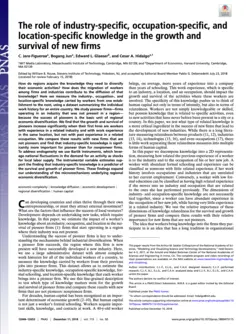 The role of industry-specific, occupation-specific, and location-specific knowledge in the growth and survival of new firms